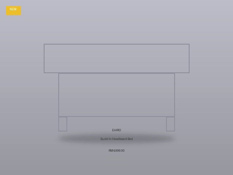 EHIRO Build-In Headboard Bed